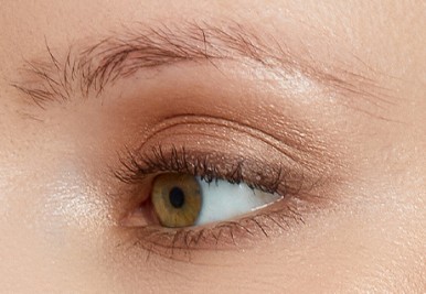 ภาพระยะใกล้ที่มีขนตาสั้น